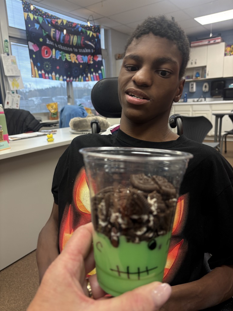 Student and Halloween Treat