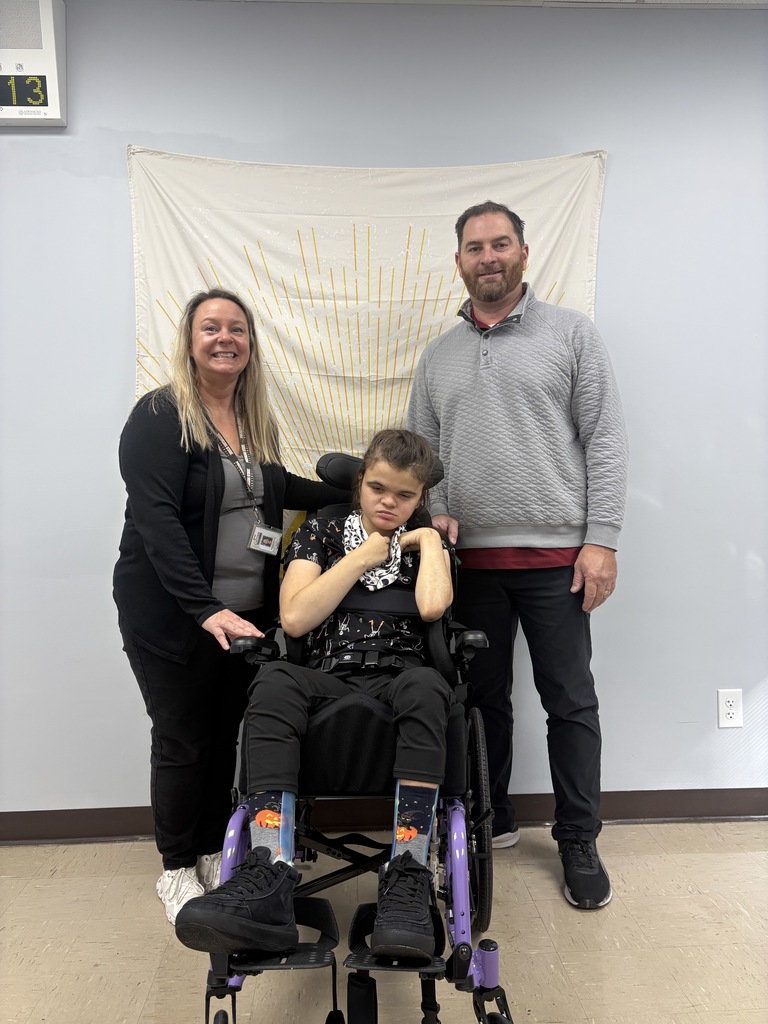Student with new wheelchair