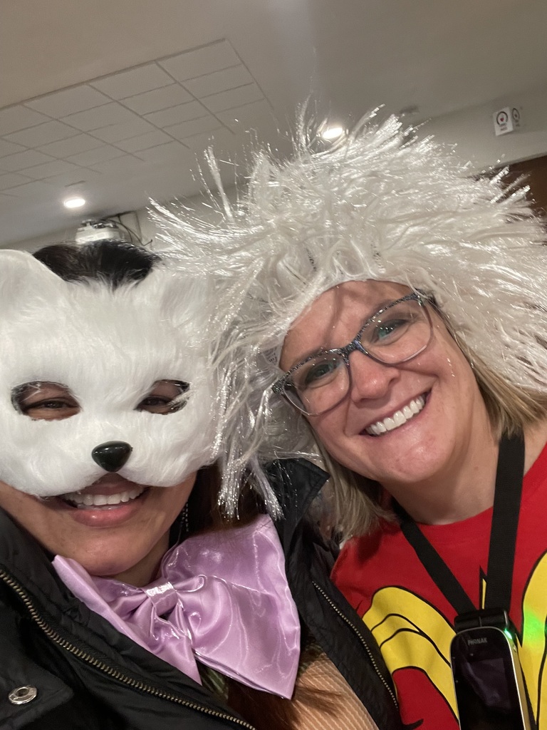 Teachers in Halloween costumes