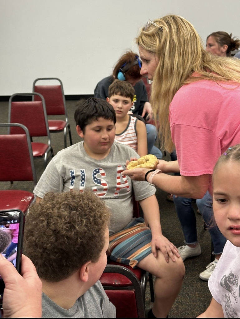 Students and a snake