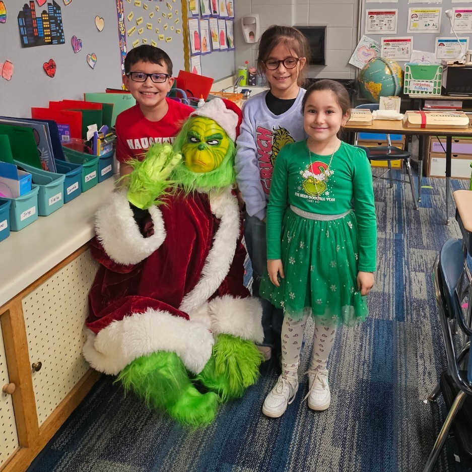 Mrs. Banks Kiddos were so excited that the Grinch stopped by their clasroom.