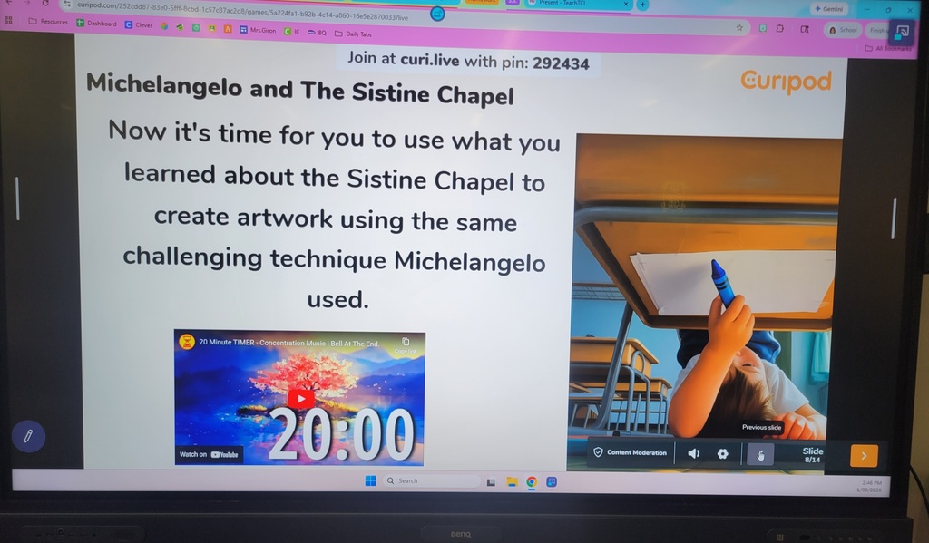 Michelangelo and The Sistine Chapel Challenge