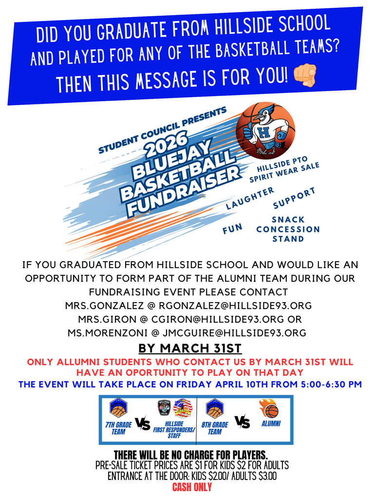 Did you graduate from Hillside School  and played for any of the basketball teams?  Then this message is for you!