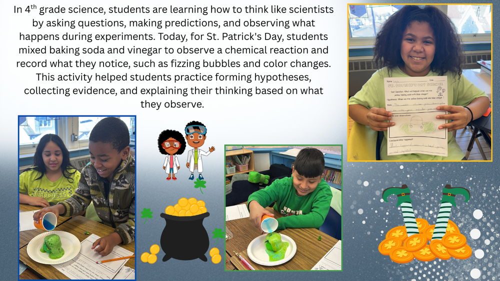 students doing a science project fizz bubbles 