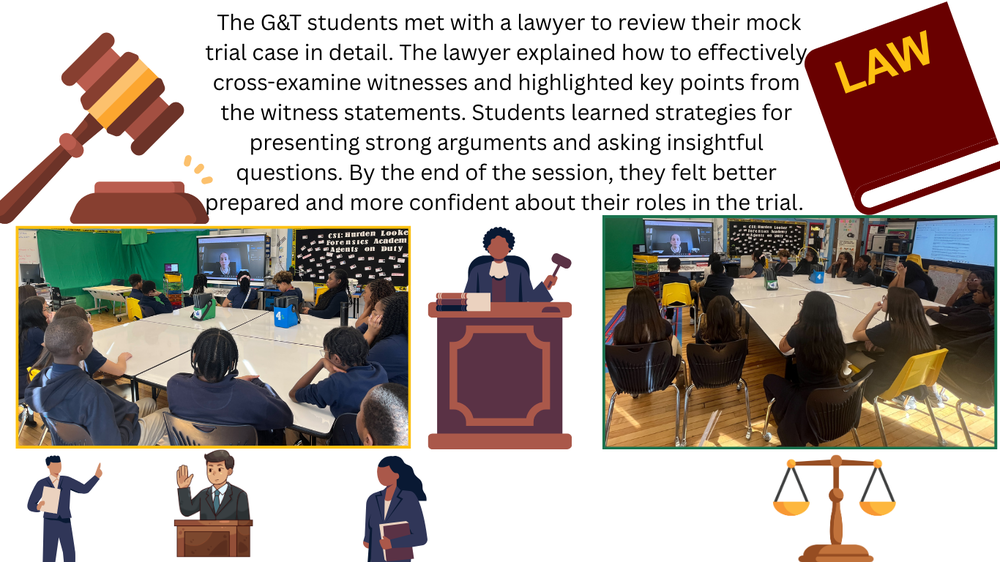 students talking to lawyer