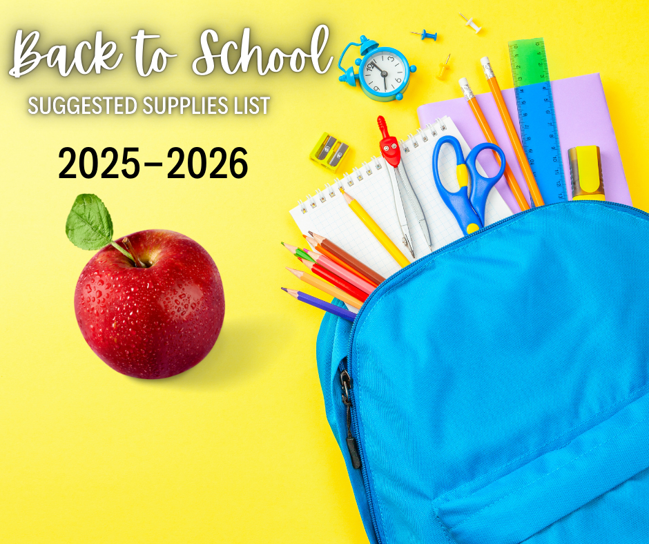 Back to School Suggested Supplies List