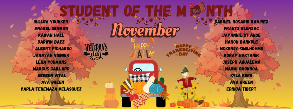 STUDENTS OF THE MONTH