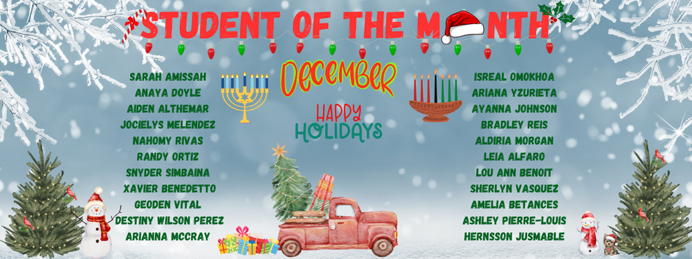 STUDENTS OF THE  MONTH