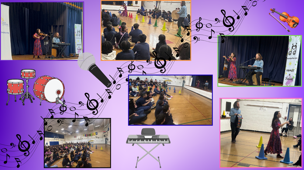 a singer keyboardist and students 