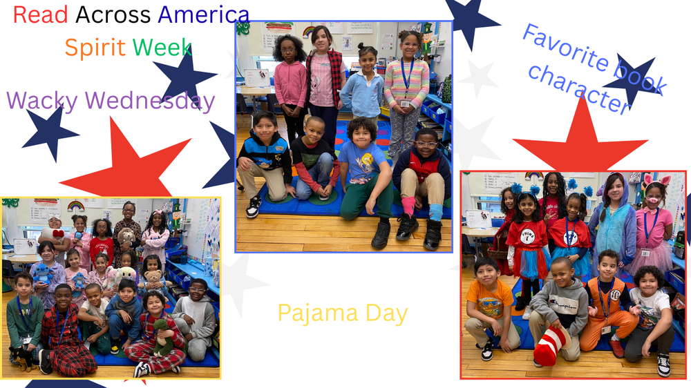 students dress in book character, PJ's and wacky clothes 
