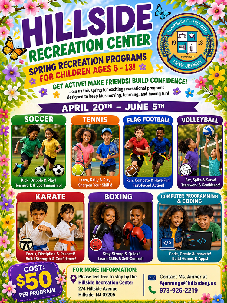 Flyer for hillside Rec 
