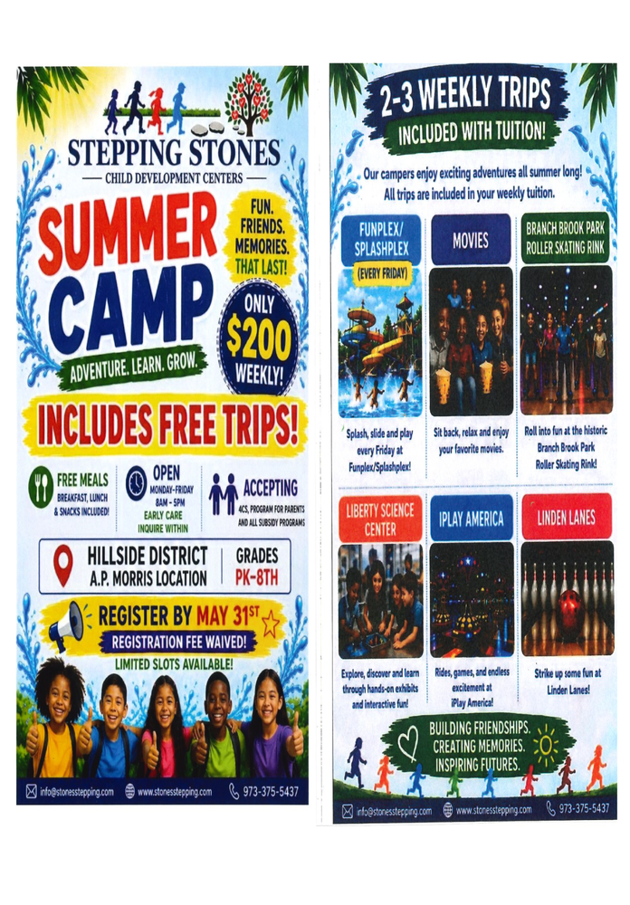 Stepping Stones 2026 Summer Camp flyer