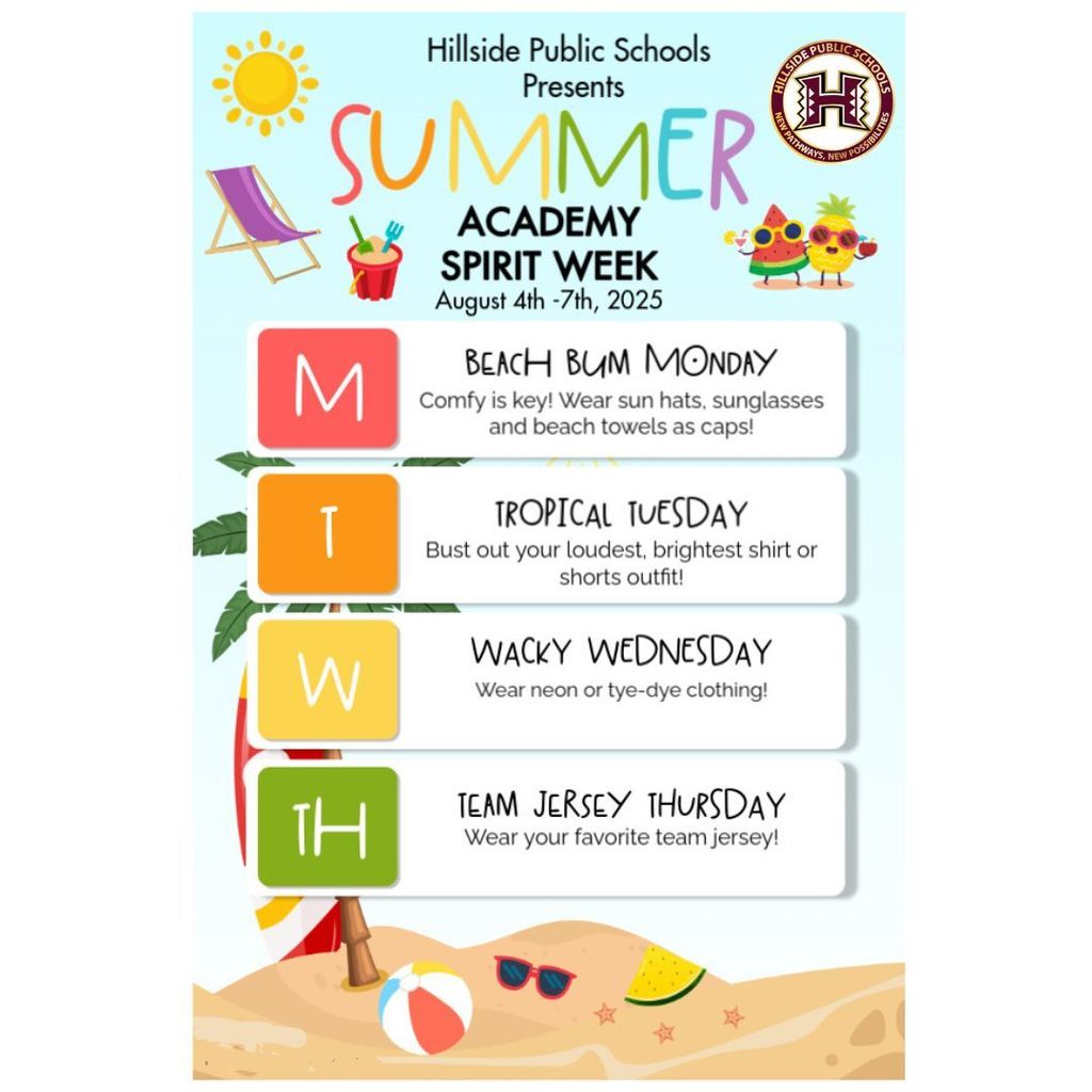 Summer Academy Spirit Week Flyer