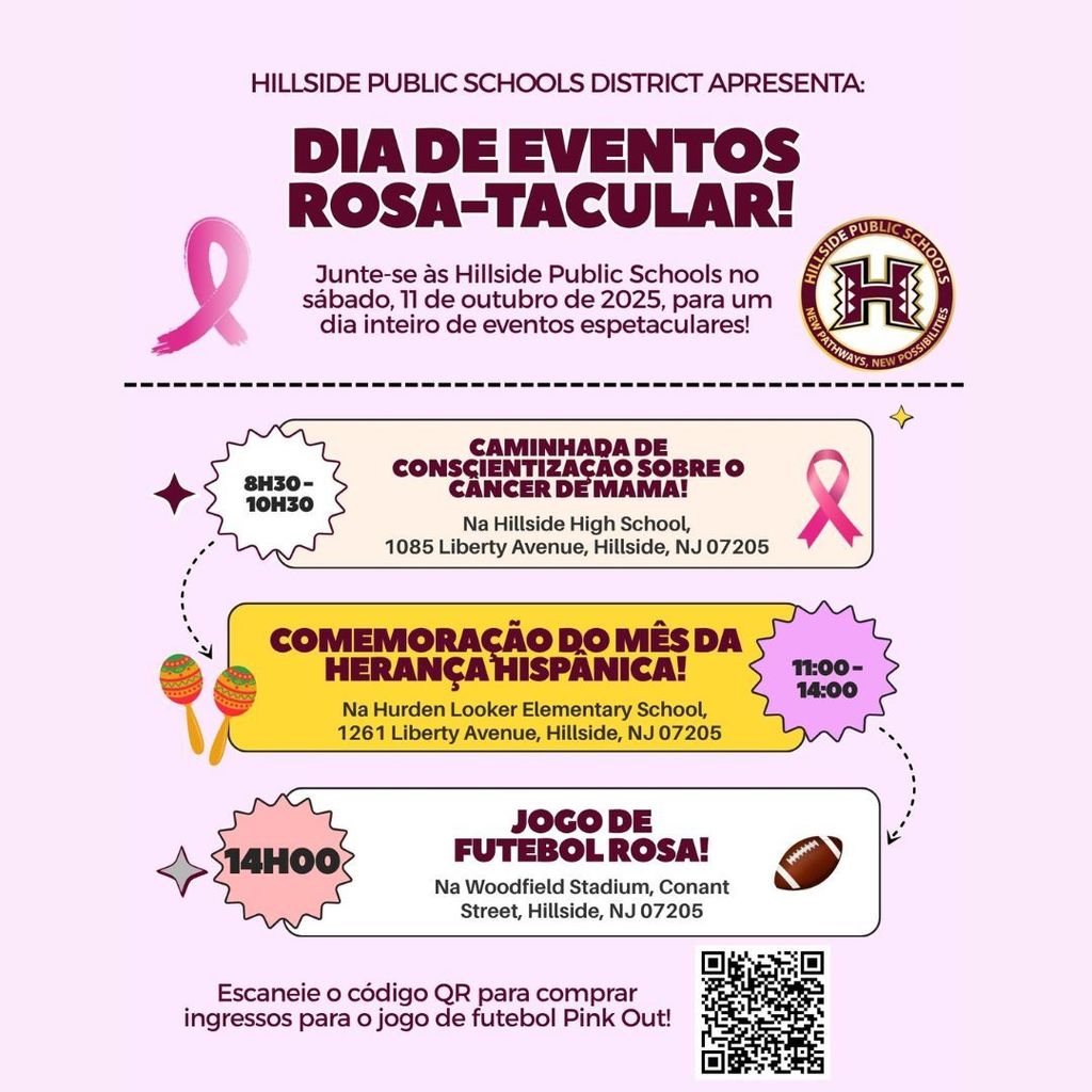 Hillside Public Schools Pink-Tacular Day Flyer