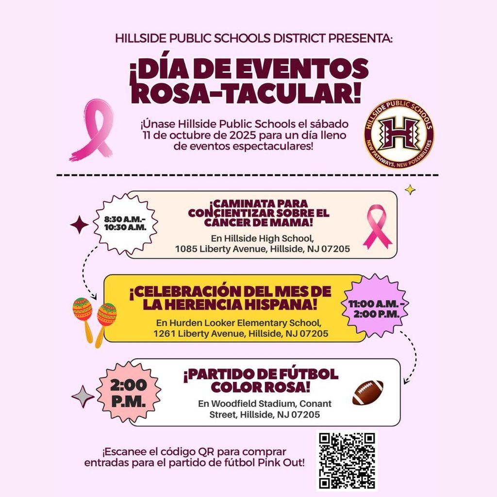 Hillside Public Schools Pink-Tacular Day Flyer