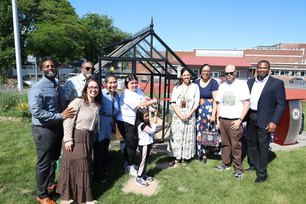 ribbon cutting for greenhouse