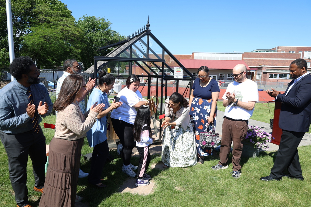 ribbon cutting for greenhouse