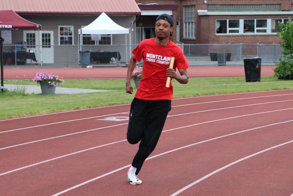 students vs. alumni track meet