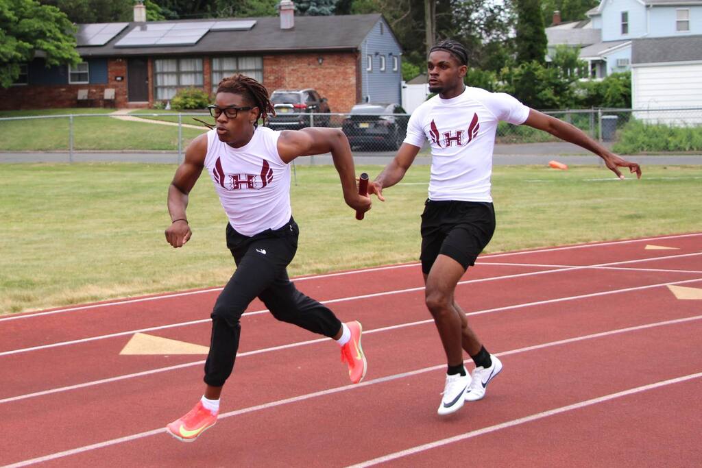 students vs. alumni track meet