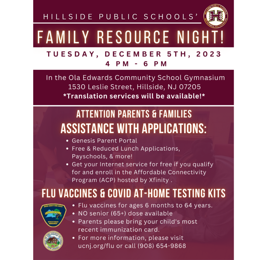 Family Resource Night Flyer English - 12 5 2023