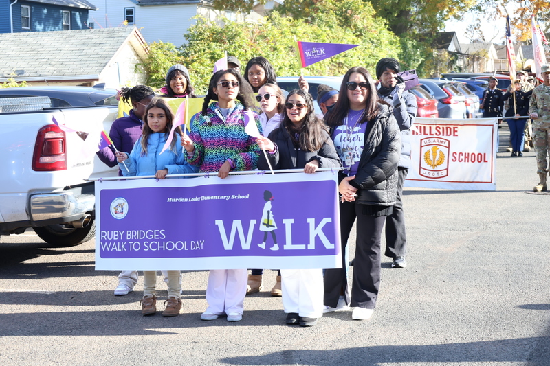 Students walking