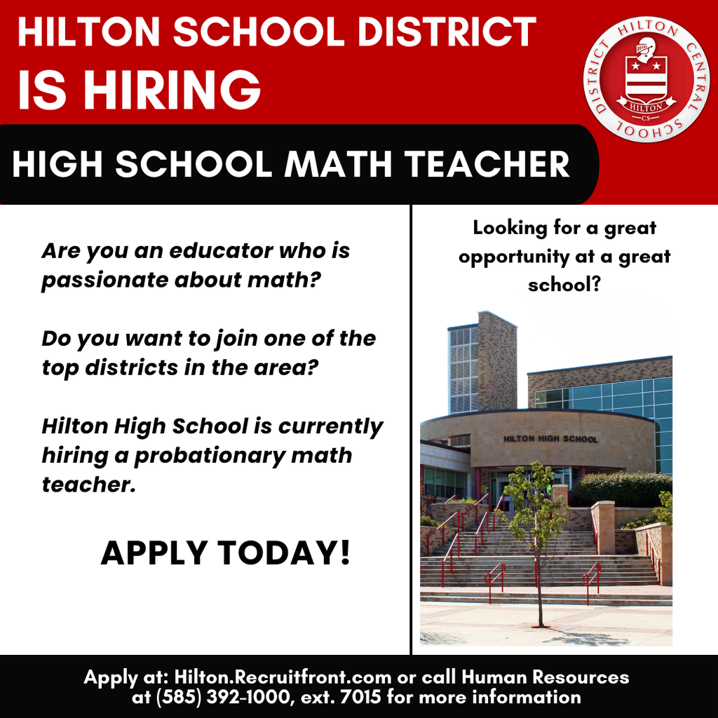 Math Teacher Opening