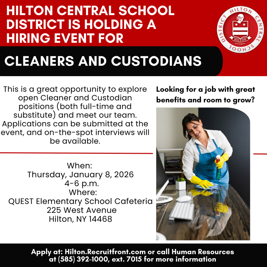 CustodiansCleaners Hiring Event