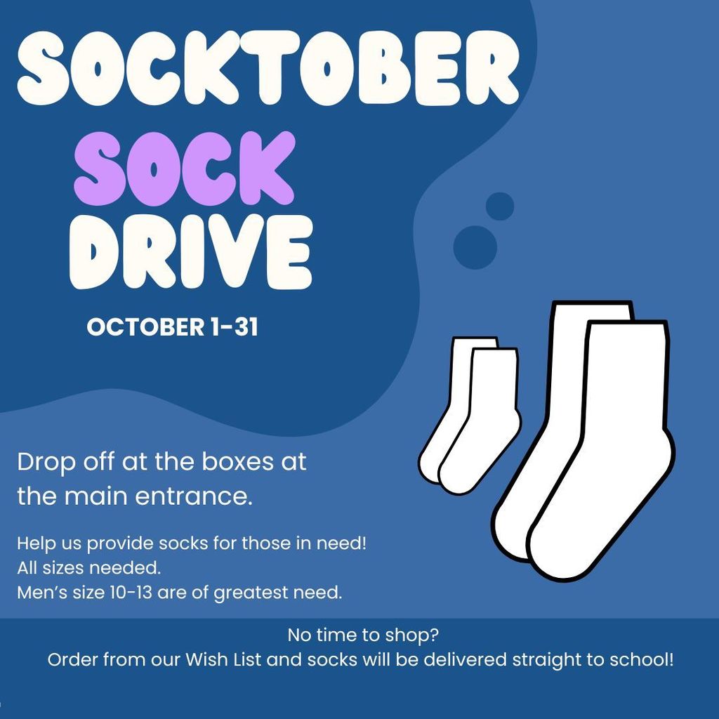 Blue and White Playful School Supply Drive Instagram Post