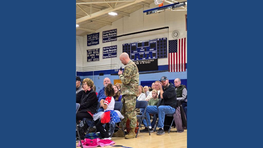 soldier at assembly