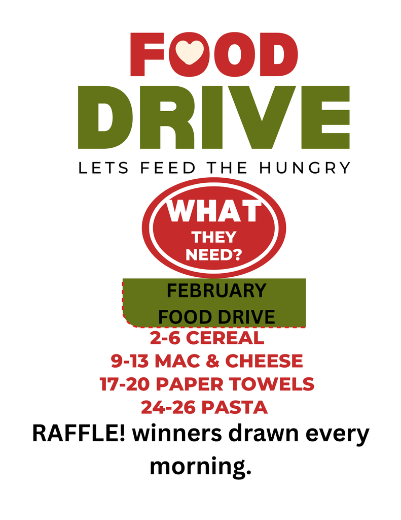 Cream Simple Illustration Food Drive Flyer