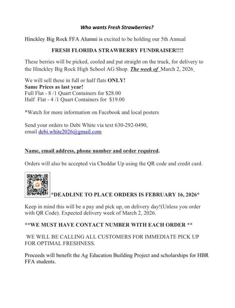 HBR FFA Alumni Strawberry Sales