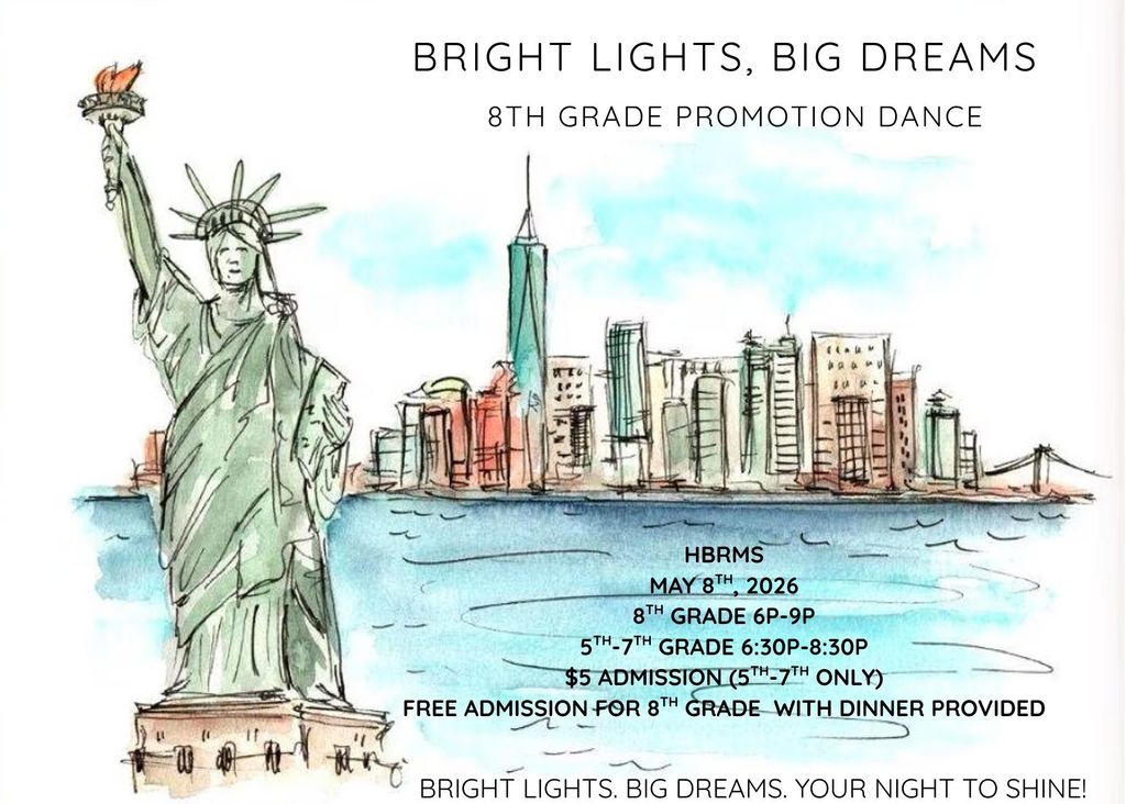 8th grade promotion dance flyer