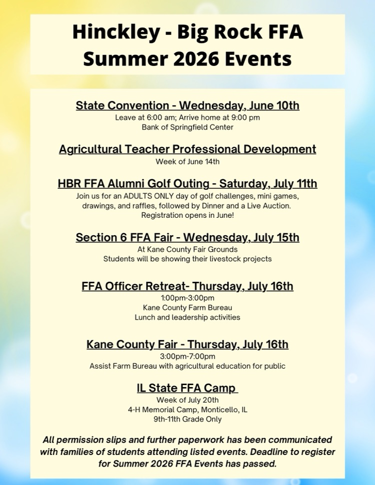 HBR FFA Summer 2026 Flyer  