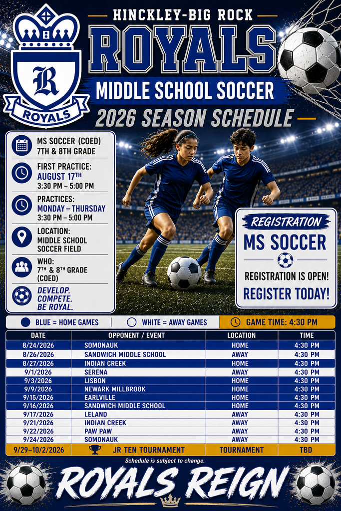 MS Soccer Season Information