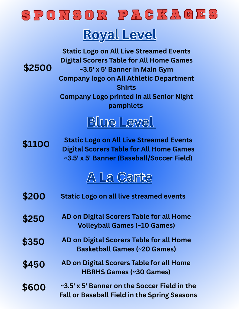 Royal Athletic Sponsorships 26/27