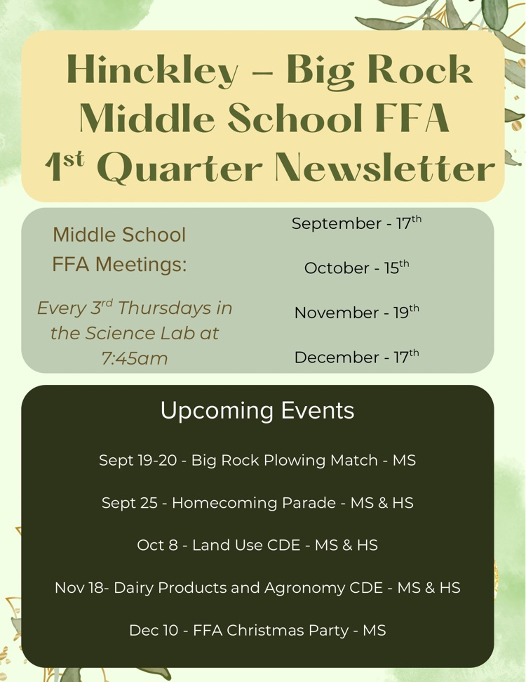 1st Semester Newsletter