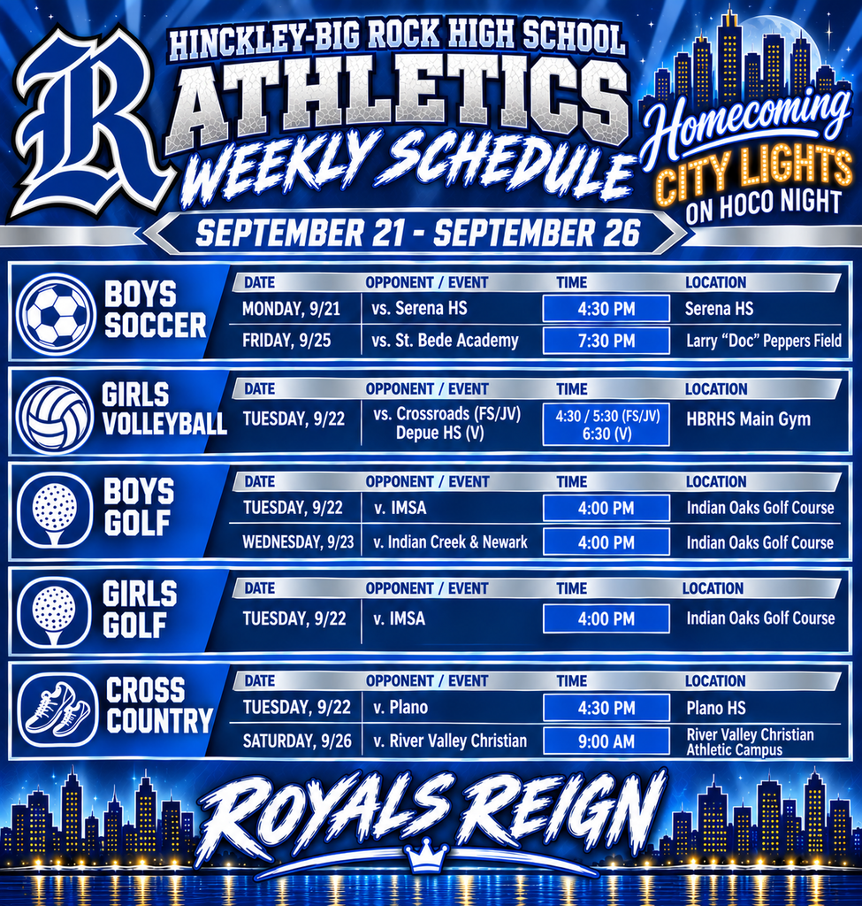 Royals Athletic Schedule