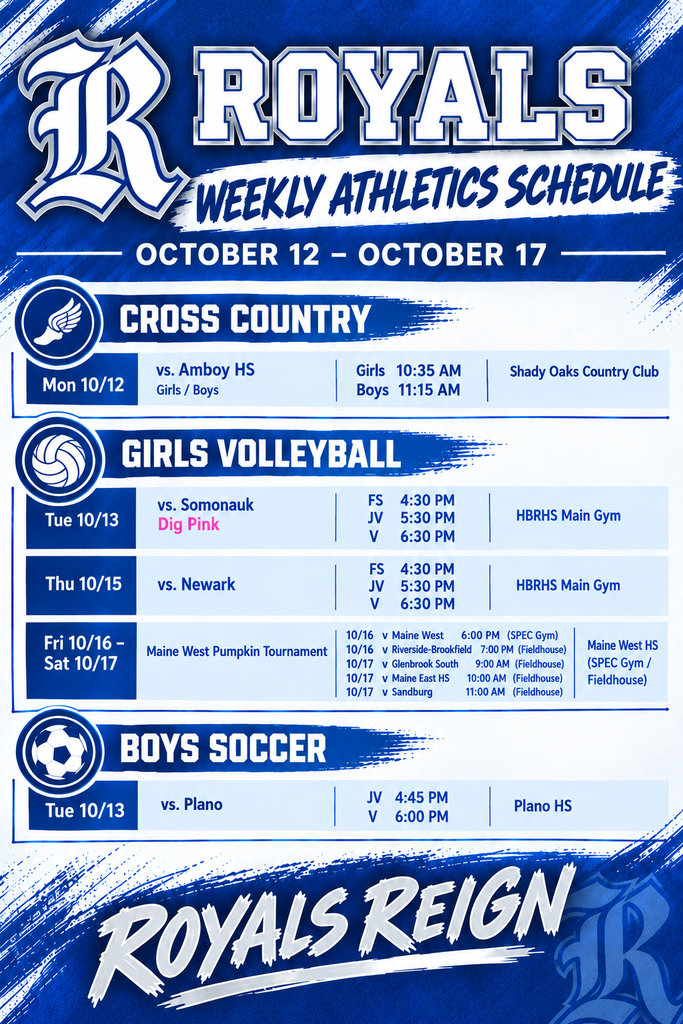Royals Athletics 10/12-17