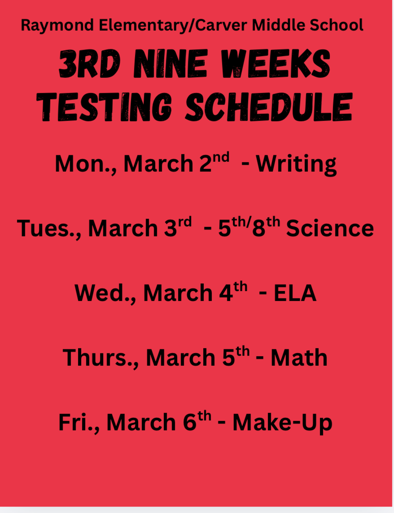 Test Schedule