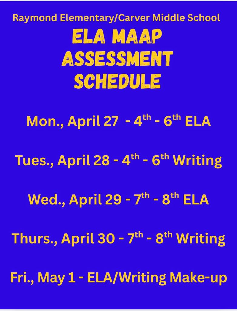 Test Schedule