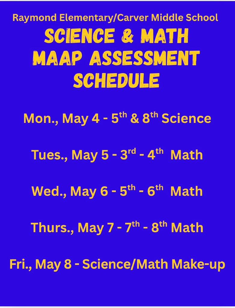 Test Schedule