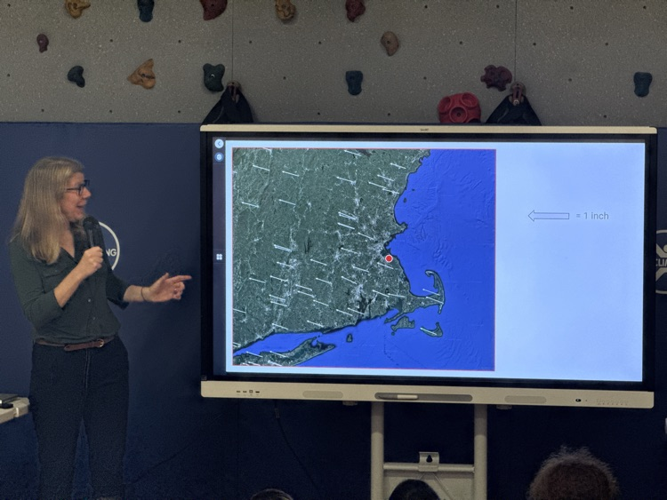 showing the movement of gps monuments movement 