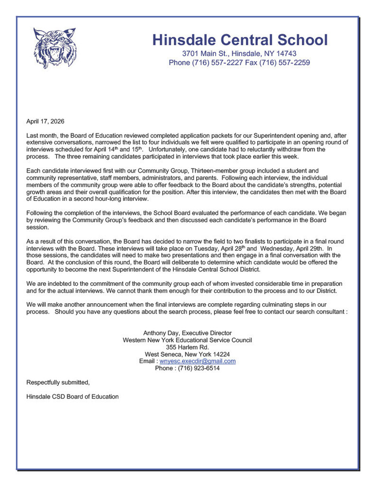 candidate letter