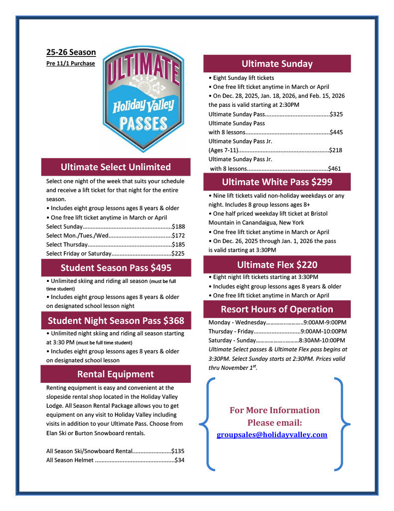 ski passes