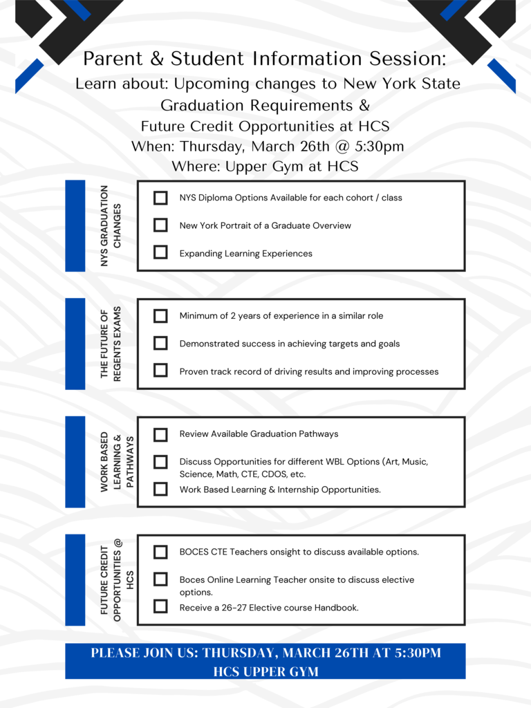 Parent & student information session