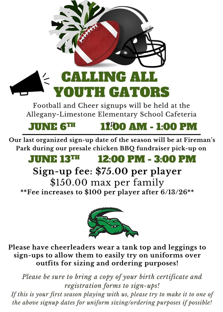 youth football and cheer