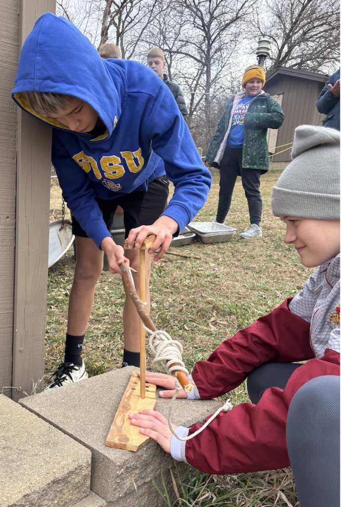 fire starting with bow drill