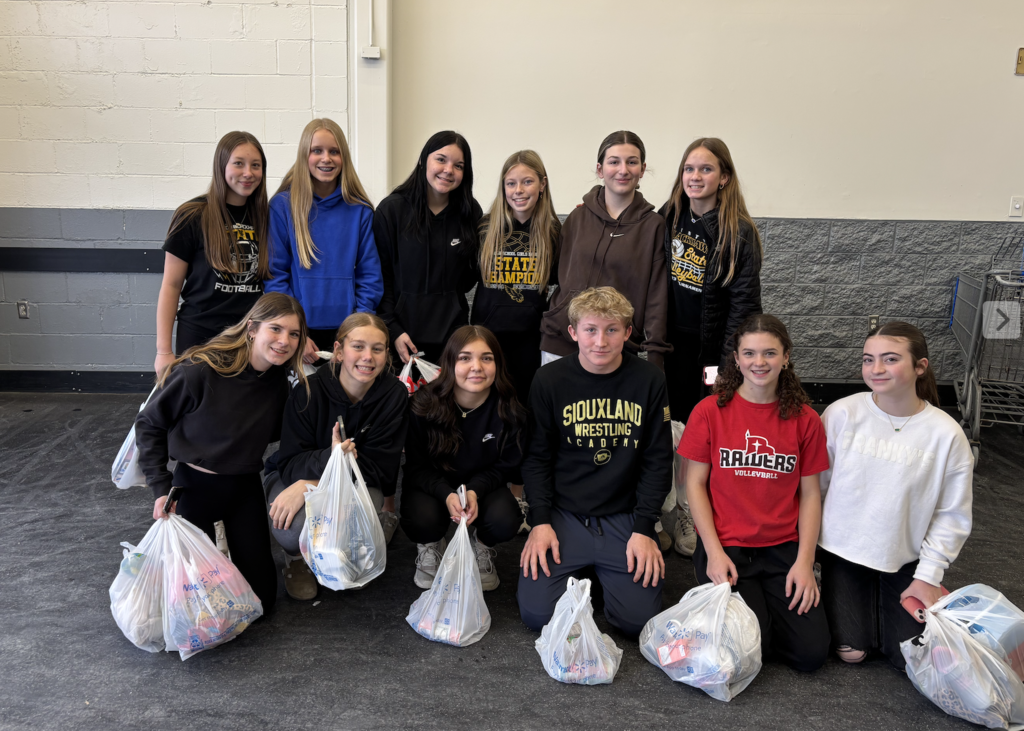 Students after shopping