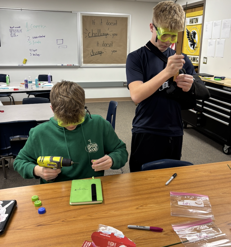 cutting metal stakes for the axles