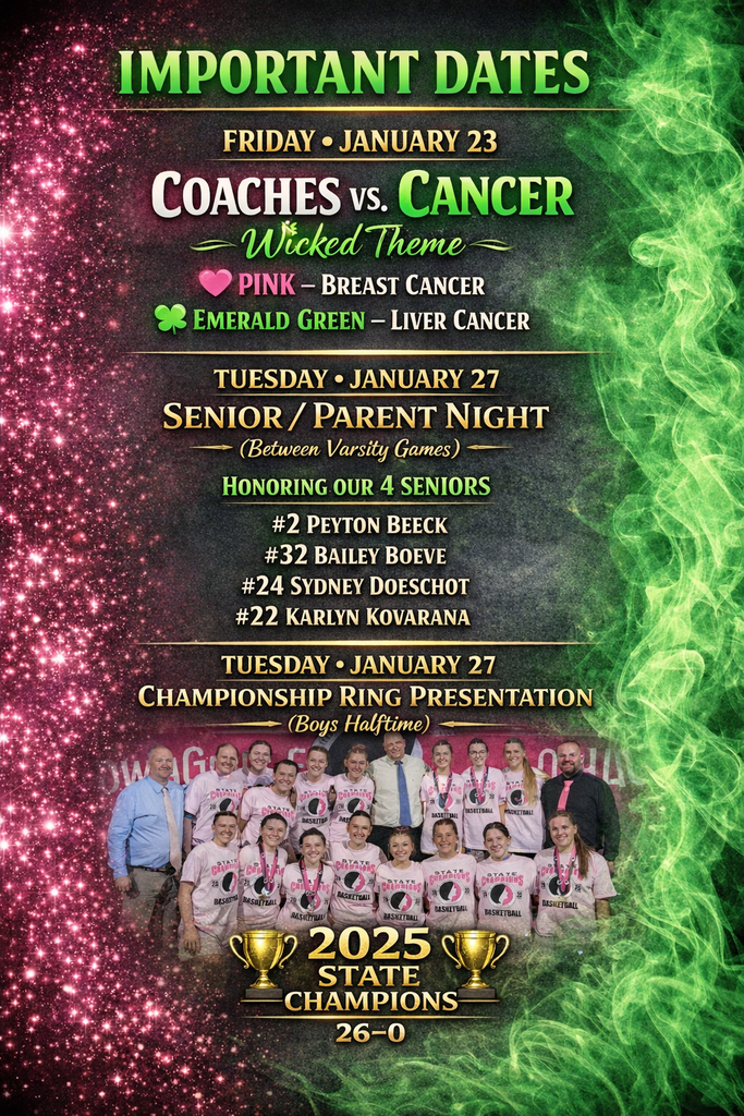 Important Dates for Girls Basketball